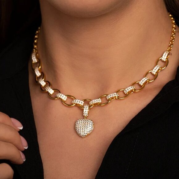 Verano Hill Heart Pendant Necklace & Bracelet Set – Gold – NWOT - Picture 6 of 6